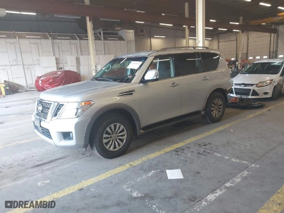 2017 Nissan Armada SV with VIN JN8AY2NC5H9508892, listed as a IAAI auction lot 41548187 with 156,499 mi miles. Bid and sale history available at carsss.com. Image 2.