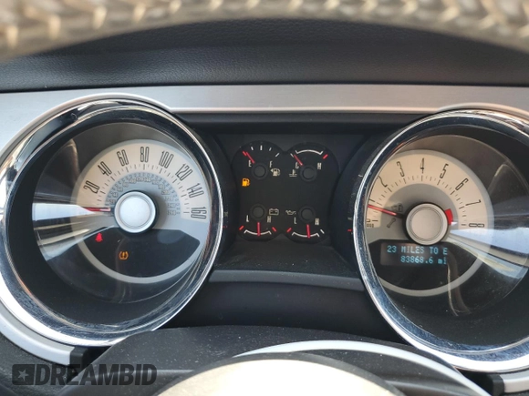 2011 Ford Mustang V6 with VIN 1ZVBP8AM8B5157542, listed as a Copart auction lot 61678945 with 83,868 mi miles and Salvage title. Bid and sale history available at DreamBid. Image 9.
