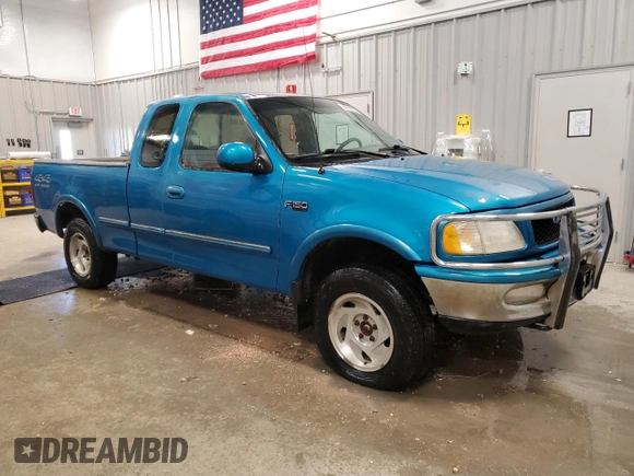 1997 Ford F-150 XL with VIN 1FTDX186XVKC03985, listed as a Copart auction lot 52808035 with 274,590 mi miles and Clean title. Bid and sale history available at DreamBid. Image 4.