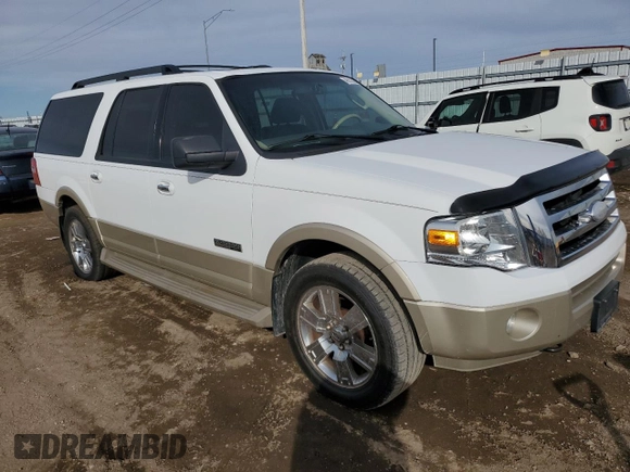 2007 Ford Expedition Max Eddie Bauer with VIN 1FMFK18577LA24715, listed as a Copart auction lot 46922925 with 142,205 mi miles and Salvage Title. Bid and sale history available at DreamBid. Image 4.