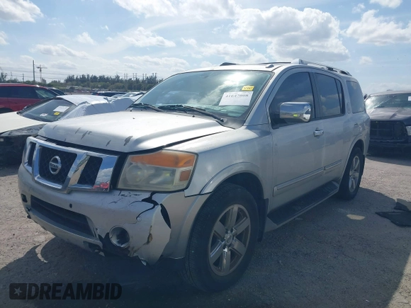 2011 Nissan Armada SV with VIN 5N1BA0ND2BN610453, listed as a IAAI auction lot 41647008 with 163,236 mi miles and . Bid and sale history available at DreamBid. Image 17.