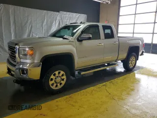 2015 GMC Sierra 2500HD SLT with VIN 1GT22ZE81FZ100148, listed as a Copart auction lot 63628265 with 131,766 mi miles and Clean title. Bid and sale history available at DreamBid. Image 1.