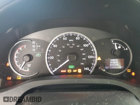 2013 Lexus CT 200h with VIN JTHKD5BH3D2163117, listed as a Copart auction lot 59943965 with 113,934 mi miles and Salvage title. Bid and sale history available at DreamBid. Image 9.