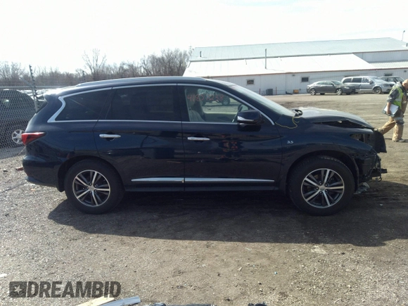 2017 Infiniti QX60 with VIN 5N1DL0MM3HC550045, listed as a IAAI auction lot 41857238 with 132,316 mi miles and . Bid and sale history available at DreamBid. Image 13.