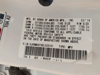 2014 Honda CR-V EX-L with VIN 5J6RM4H7XEL055141, listed as a IAAI auction lot 42074009 with 127,777 mi miles. Bid and sale history available at carsss.com. Image 9.