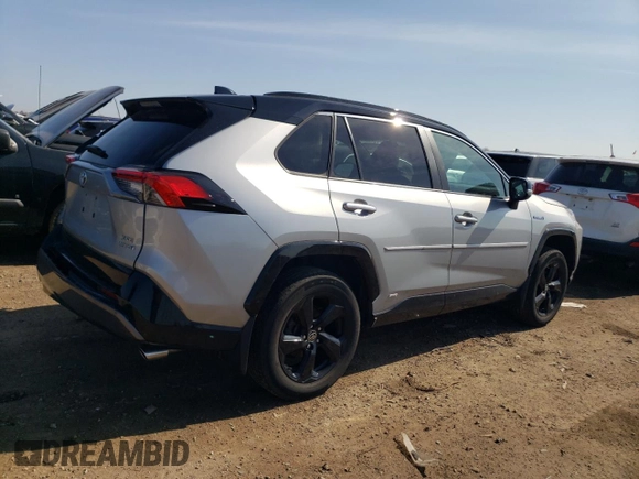 2021 Toyota RAV4 Hybrid XSE with VIN 2T3E6RFV9MW013200, listed as a Copart auction lot 52163255 with 58,336 mi miles and Salvage title. Bid and sale history available at DreamBid. Image 3.