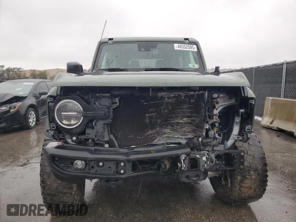 2021 Ford Bronco with VIN 1FMDE5AH7MLA79865, listed as a Copart auction lot 46552595 with 33,636 mi miles and Salvage Title. Bid and sale history available at carsss.com. Image 5.