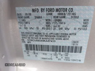 2009 Ford Escape Hybrid с VIN 1FMCU593X9KA57413, выставлен на аукционе IAAI как лот 41895313 с пробегом Не указан миль и . История ставок и продаж доступна на DreamBid. Изображение 9.
