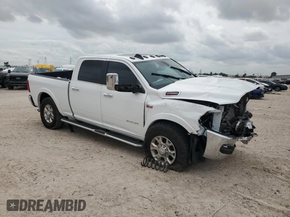 2022 Ram 2500 Laramie with VIN 3C6UR5FJ3NG219405, listed as a Copart auction lot 54243655 with 9,213 mi miles and Salvage Title. Bid and sale history available at carsss.com. Image 4.