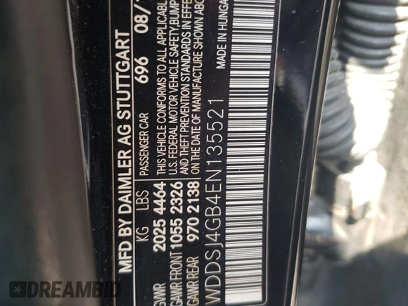 2014 Mercedes-Benz CLA 250 z VIN WDDSJ4GB4EN135521, wystawiony jako Copart lot #59529145 z przebiegiem 221 517 mil mil oraz Szkoda całkowita • Salvage title. Historia ofert i sprzedaży dostępna na DreamBid. Obrazek 13.