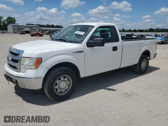 2014 Ford F-150 XL with VIN 1FTNF1CF2EKD21155, listed as a Copart auction lot 54897075 with 156,681 mi miles and Salvage title. Bid and sale history available at DreamBid. Image 1.