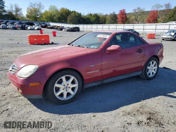 1998 Mercedes-Benz SLK 230/320 with VIN WDBKK47F6WF064407, listed as a Copart auction lot 76176654 with 74,421 mi miles and Clean Title. Bid and sale history available at DreamBid. Image 1.