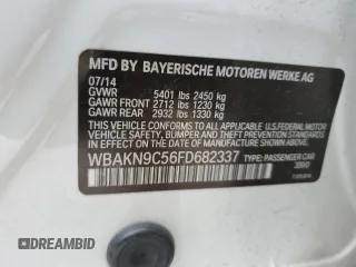 2015 BMW 5 Series 550i with VIN WBAKN9C56FD682337, listed as a Copart auction lot 44209865 with 115,956 mi miles and Clean title. Bid and sale history available at DreamBid. Image 12.