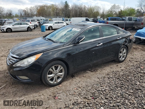 2013 Hyundai Sonata Limited with VIN 5NPEC4AC1DH674549, listed as a Copart auction lot 53017565 with 128,978 mi miles and Salvage Title. Bid and sale history available at carsss.com. Image 1.