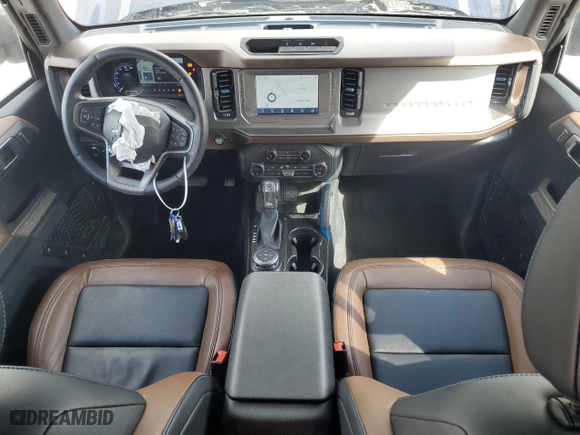 2021 Ford Bronco with VIN 1FMDE5DH8MLA62147, listed as a Copart auction lot 48059345 with 19,562 mi miles and Salvage Title. Bid and sale history available at carsss.com. Image 8.
