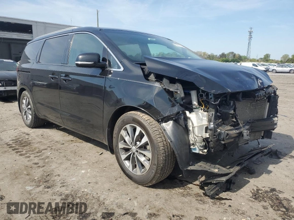 2017 Kia Sedona SX with VIN KNDMC5C18H6324381, listed as a Copart auction lot 53751025 with 103,273 mi miles and Salvage Title. Bid and sale history available at DreamBid. Image 4.