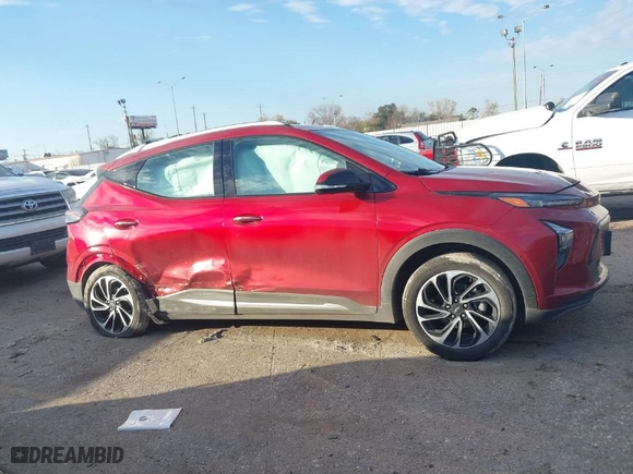 2023 Chevrolet Bolt EUV Premier with VIN 1G1FZ6S03P4148798, listed as a IAAI auction lot 41344621 with 5,493 mi miles. Bid and sale history available at carsss.com. Image 13.