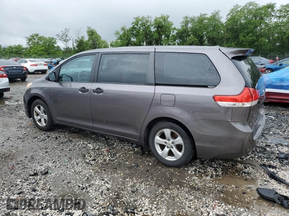 2011 Toyota Sienna with VIN 5TDZK3DC2BS114489, listed as a Copart auction lot 57773685 with 177,147 mi miles and Salvage title. Bid and sale history available at DreamBid. Image 2.