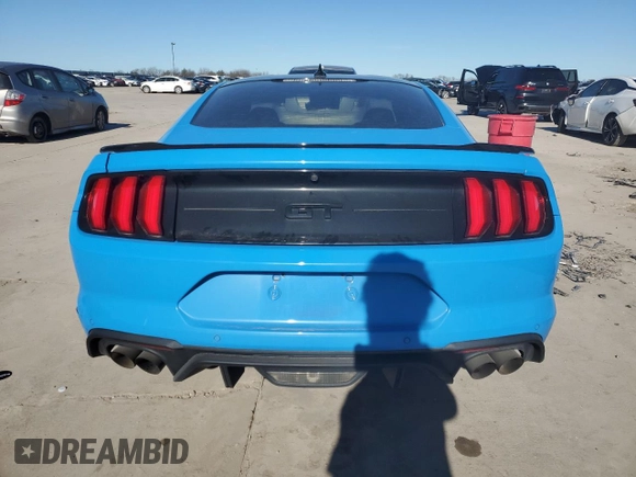 2022 Ford Mustang GT with VIN 1FA6P8CF9N5142738, listed as a Copart auction lot 87219814 with 30,805 mi miles and Salvage Title. Bid and sale history available at DreamBid. Image 6.