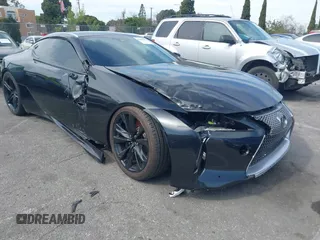 2022 Lexus LC with VIN JTHBP5AY6NA105387, listed as a IAAI auction lot 41600455 with 18,207 mi miles. Bid and sale history available at carsss.com. Image 1.
