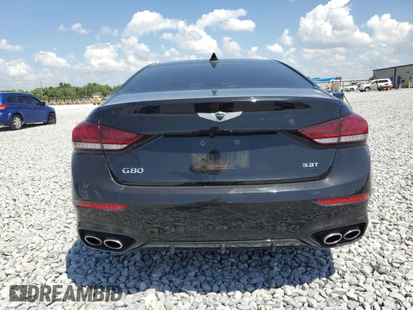 2020 Genesis G80 3.3T Sport with VIN KMTFN4JB5LU337510, listed as a Copart auction lot 52091105 with 19,203 mi miles and Salvage Title. Bid and sale history available at carsss.com. Image 6.