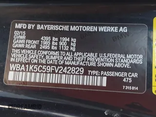 2015 BMW 2 Series 228i с VIN WBA1K5C59FV242829, выставлен на аукционе IAAI как лот 41899187 с пробегом 71 207 миль миль и . История ставок и продаж доступна на DreamBid. Изображение 9.