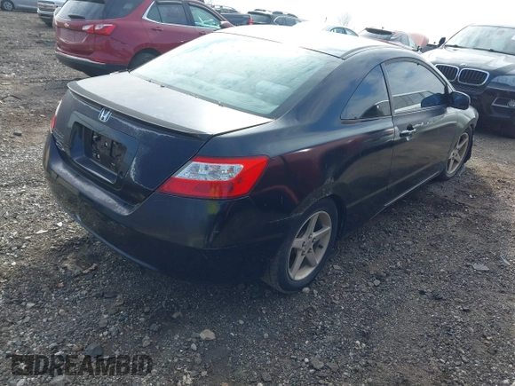 2008 Honda Civic Cpe LX with VIN 2HGFG12608H545783, listed as a IAAI auction lot 41967603 with 0 mi miles. Bid and sale history available at carsss.com. Image 4.
