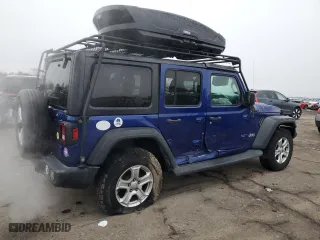 2018 Jeep Wrangler Unlimited Sport S with VIN 1C4HJXDG8JW285142, listed as a Copart auction lot 44573915 with 67,608 mi miles and Salvage Title. Bid and sale history available at carsss.com. Image 3.