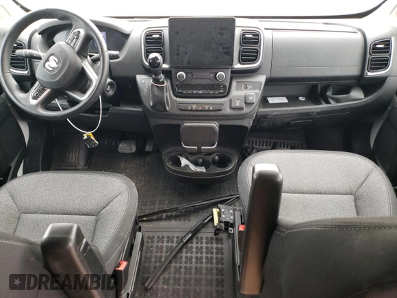 2023 Ram ProMaster Cargo with VIN 3C6MRVJG9PE539774, listed as a Copart auction lot 44269195 with 8,650 mi miles and Salvage Title. Bid and sale history available at DreamBid. Image 8.