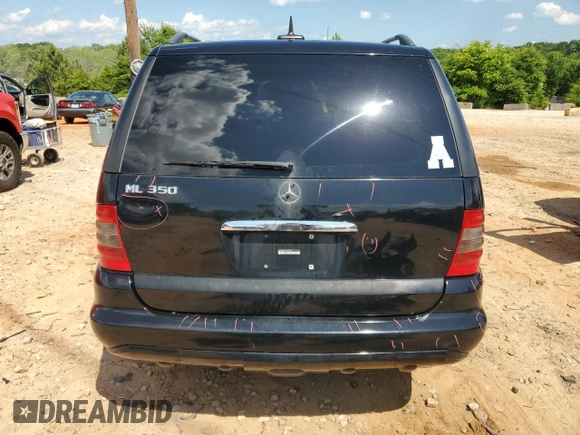 2005 Mercedes-Benz M 350 with VIN 4JGAB57E65A561071, listed as a Copart auction lot 58120345 with 170,427 mi miles and Salvage title. Bid and sale history available at DreamBid. Image 6.
