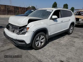 2018 Volkswagen Atlas S z VIN 1V2AR2CA1JC518224, wystawiony jako Copart lot #72723074 z przebiegiem 91 027 mil mil oraz Czysty tytuł • Clean title. Historia ofert i sprzedaży dostępna na DreamBid. Obrazek 1.