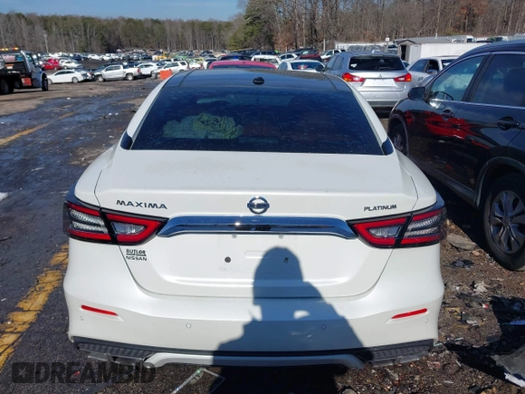 2020 Nissan Maxima Platinum with VIN 1N4AA6FV1LC381227, listed as a IAAI auction lot 41274787 with 85,788 mi miles and . Bid and sale history available at DreamBid. Image 16.