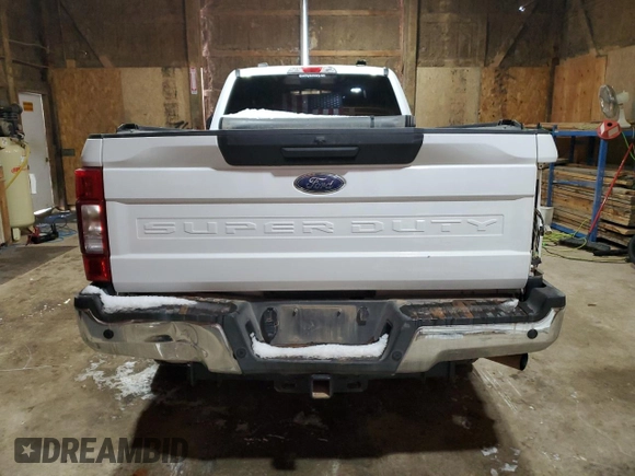 2022 Ford F-350 XL with VIN 1FT8W3B63NEC38908, listed as a Copart auction lot 88760165 with 124,080 mi miles and Salvage title. Bid and sale history available at DreamBid. Image 6.