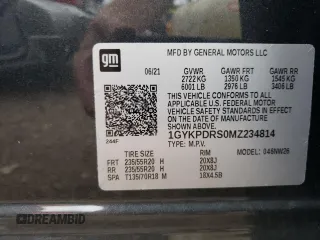 2021 Cadillac XT6 Premium Luxury with VIN 1GYKPDRS0MZ234814, listed as a Copart auction lot 69219154 with 25,493 mi miles and Salvage Title. Bid and sale history available at carsss.com. Image 13.