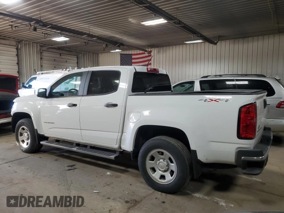 2021 Chevrolet Colorado 4WD Work Truck with VIN 1GCGTBEN5M1145380, listed as a Copart auction lot 83498474 with 76,219 mi miles and Salvage title. Bid and sale history available at DreamBid. Image 2.