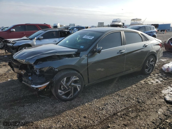 2024 Hyundai Elantra Limited with VIN KMHLP4DG8RU818133, listed as a Copart auction lot 45331905 with 13,647 mi miles and Salvage Title. Bid and sale history available at carsss.com. Image 1.