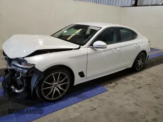 2023 Genesis G70 2.0T with VIN KMTG34TA2PU127340, listed as a Copart auction lot 75685363 with 8,201 mi miles and Non Repairable. Bid and sale history available at DreamBid. Image 1.
