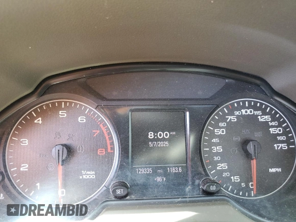 2012 Audi Q5 Premium with VIN WA1LKCFP2CA002628, listed as a Copart auction lot 56240585 with 129,335 mi miles and Salvage title. Bid and sale history available at DreamBid. Image 9.
