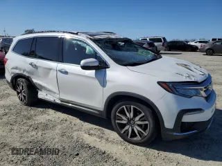2021 Honda Pilot Touring 8-Passenger with VIN 5FNYF5H91MB015535, listed as a Copart auction lot 46845565 with 36,233 mi miles and Salvage Title. Bid and sale history available at DreamBid. Image 4.