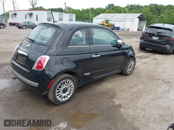2013 FIAT 500 Lounge with VIN 3C3CFFCR8DT743107, listed as a IAAI auction lot 42381709 with 90,094 mi miles and . Bid and sale history available at DreamBid. Image 4.
