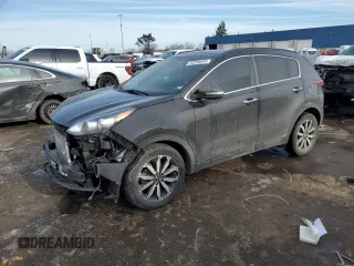 2018 Kia Sportage EX with VIN KNDPNCAC9J7482065, listed as a Copart auction lot 44206645 with 112,811 mi miles and Clean Title. Bid and sale history available at carsss.com. Image 1.