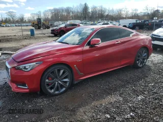 2018 Infiniti Q60 RED SPORT 400 with VIN JN1FV7EL5JM630018, listed as a Copart auction lot 45684015 with 39,057 mi miles and Salvage Title. Bid and sale history available at carsss.com. Image 1.
