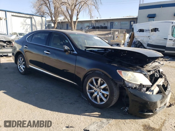 2007 Lexus LS 460 L with VIN JTHGL46FX75011432, listed as a Copart auction lot 42060325 with 137,954 mi miles and Salvage Title. Bid and sale history available at DreamBid. Image 4.