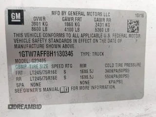 2017 GMC Savana Cargo z VIN 1GTW7AFF8H1130346, wystawiony jako IAAI lot #40884442 z przebiegiem 146 914 mil mil oraz . Historia ofert i sprzedaży dostępna na DreamBid. Obrazek 9.