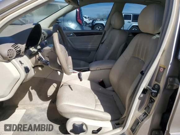 2005 Mercedes-Benz C 240 with VIN WDBRF81J95F662187, listed as a Copart auction lot 48823485 with 145,076 mi miles and Salvage title. Bid and sale history available at DreamBid. Image 7.