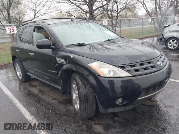 2004 Nissan Murano SL with VIN JN8AZ08TX4W228085, listed as a IAAI auction lot 41965036 with 180,547 mi miles and . Bid and sale history available at DreamBid. Image 1.