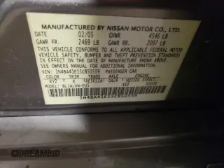 2005 Nissan Maxima 3.5 SE with VIN 1N4BA41E15C850559, listed as a Copart auction lot 67776784 with 0 mi miles and Salvage Title. Bid and sale history available at carsss.com. Image 14.
