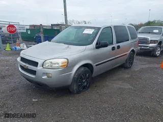 2008 Chevrolet Uplander LS with VIN 1GNDV23W48D196793, listed as a IAAI auction lot 41828528 with 161,169 mi miles. Bid and sale history available at carsss.com. Image 2.