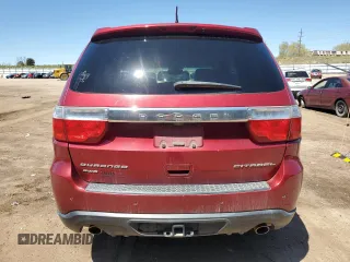 2013 Dodge Durango Citadel with VIN 1C4SDJETXDC562837, listed as a Copart auction lot 55730655 with 221,347 mi miles and Clean Title. Bid and sale history available at carsss.com. Image 6.