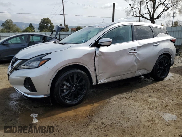 2023 Nissan Murano SL with VIN 5N1AZ2CJ7PC131408, listed as a Copart auction lot 45731385 with 42,936 mi miles and Non Repairable. Bid and sale history available at DreamBid. Image 1.